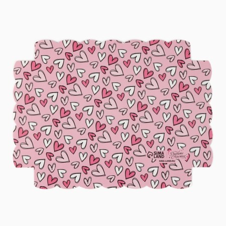 Box for confectionery products with PVC “Heart” lid, 22 × 15 × 3 cm-6