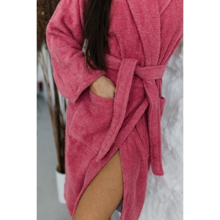 Frequency bathrobe, size 46, raspberry color-14
