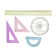 Set geometric, drawing, blister: ruler 30 cm, 2 triangles, transporter, circle stencil, mix