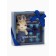 A set of soap roses in a box is 8 pieces, turquoise-white with a bunny