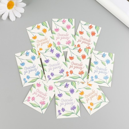 Cardboard "Thank you for the order" set 10 pcs (5 types) 4x6 cm-1