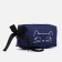 Cosmetic bag with a zipper, with a lining, blue color