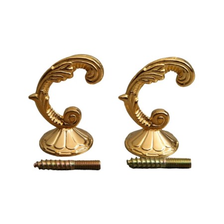 Hook for curtains ks002, one -rod, color gold-3