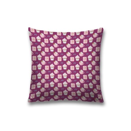 Decorative pillowcase "Coffee with cake", on a zipper, size 45x45 cm
