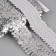 Decorative braid with sequins, elastic band, 3.5 cm, 9 ± 0.5 m, silver color