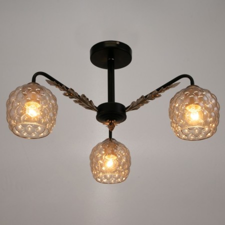 Small chandelier 3x60W E27, black 59x59x30 cm-1