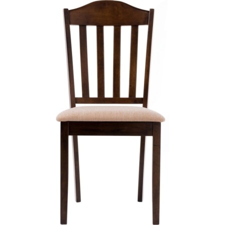 Wooden stool Midea array of gvee/fabric, nut/beige 43x48x94 cm-6