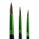 Set of brushes ponies 3 pieces, Brauberg Premium, round No. 2, 4, 7