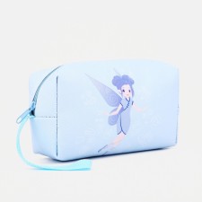 Cosmetic bag with a handle, a dark blue color