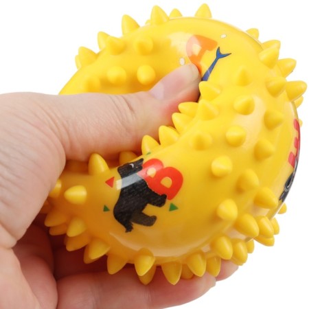 Developing tactile ball "Baby" , with a squeak, 1 pc, diameter 9, types of mix, crumb I-11