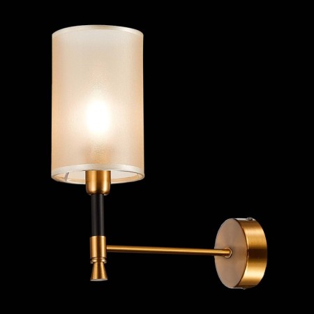 Wall lamp EVOLUCE. Sle300301-01. Granze. 1x40 W, E14, 11x31 cm, brass color, black-1