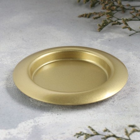 Clock "Cup 110" metal per candle, 11x11 cm, golden-1