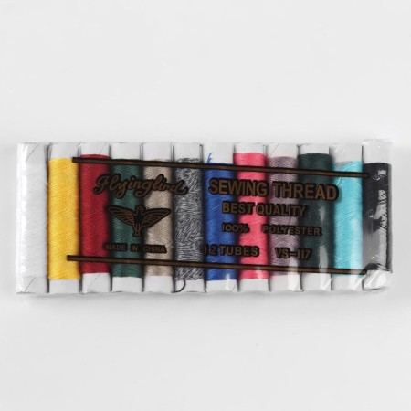 Set of threads 40/2, 9.5 m, 12 pcs, color mix-1