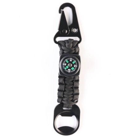 A multifunctional keychain, tourist from a paracord, with a compass, opener, 16 cm-1