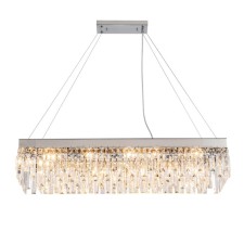 Suspended Indigo lamp, 12026/12pl Chrome. 12x40W, E14, 910x320x215/1020 mm, transparent color
