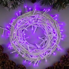Garland “thread” 20 m, IP20, white thread, 200 LED, purple glow, 8 modes, 220 V