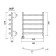Domoterm electric heated towel rail "Calipso" P5, 500x500 mm, left, gold