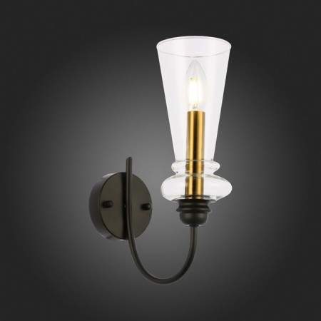 Wall lamp EVOLUCE. Sle112401-01. Rammo. 1x40 W, E14, 10x33 cm, black color-2