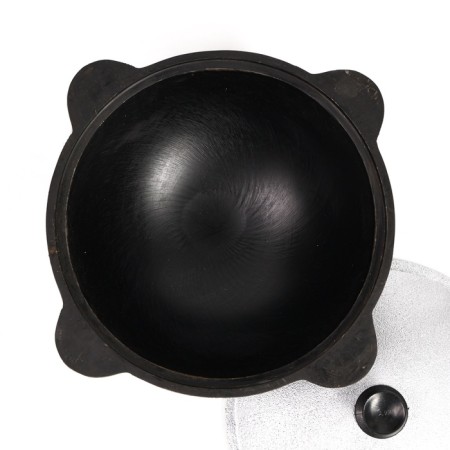 Kazan cast -iron, 4.5 l, flat bottom, aluminum cover-3