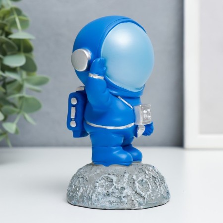 Souvenir Polystone "Astronaut on the Moon" bright blue 11.5x6.5x6.5 cm-1