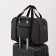 Road bag with lightning, external pocket, suitcase holder, black/gray color