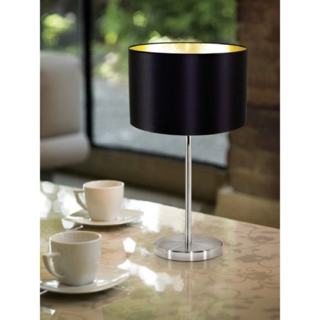 Maserlo 1x60W table lamp E27 Nickel 23x23x42cm-1