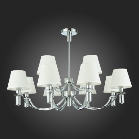 Suspended EVOLUCE lamp. Sle111303-12. Monza. 12x40 watts, E14, 96x96x36.5 cm, chromium color-3