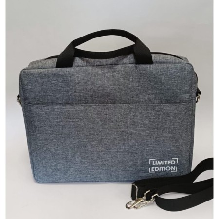 Document bag (oxford) gray with black sling-1