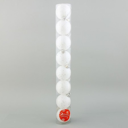 Set of balls plastic D-5 cm, 8 pcs "Bright confetti" white-1