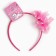 Hair rim pink, flowers, 11 cm, cats aristocrats