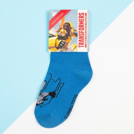 Socks for the boy "Optimus Prime", Transformers, 18-20 cm, blue color-2