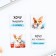 Magnetic bookmarks 4 pcs in the Corgi postcard