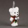 A toy of foam "White Bear" with a bow, 10 cm