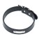 A collar made of artificial leather with a wool for engraving, 2.5 x 52 cm, Osh 35-45 cm, black
