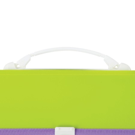 Plastic portfolio BRAUBERG Joy, A4 (330 x 245 x 35 mm), 13 departments, with edging, index labels, light green-3