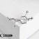 Brooch "Molecule", color silver
