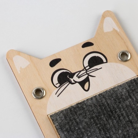 Plywood clawberry with a “cat”, 50 x 11 cm-9