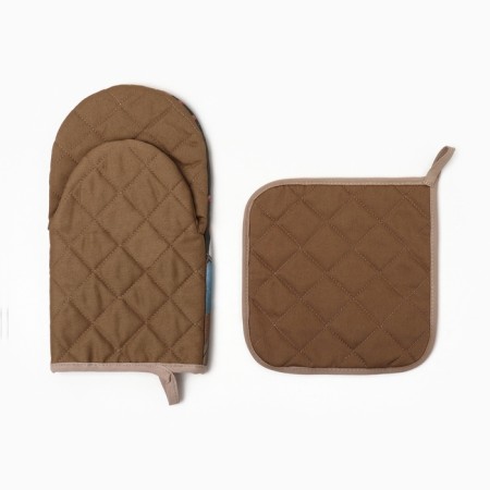 Set of kitchen. Ethert Vears mittens 15x28cm, 19x19cm tack, 100%HL-2
