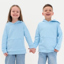 Худи детское KAFTAN "Basic line", размер 34 (122-128), цвет голубой