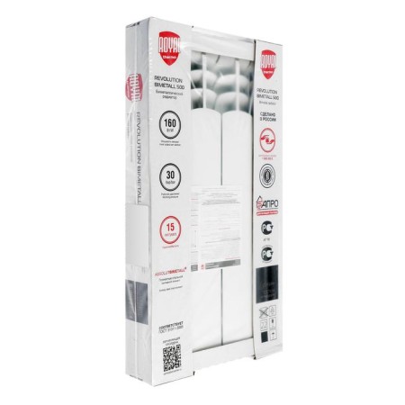 Bimetallic radiator Royal Thermo Revolution Bimetall, 500 x 80 mm, 4 sections, 640 watts-1