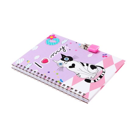 Gift notebook, 45 sheets, line, on the castle, on the crest, cat (17.8x13cm)-2