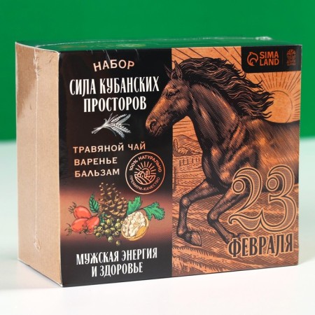 Gift set “February 23”: herbal tea 20 g., Balm with rosehip 100ml., Jules of pine cones 30g.-8