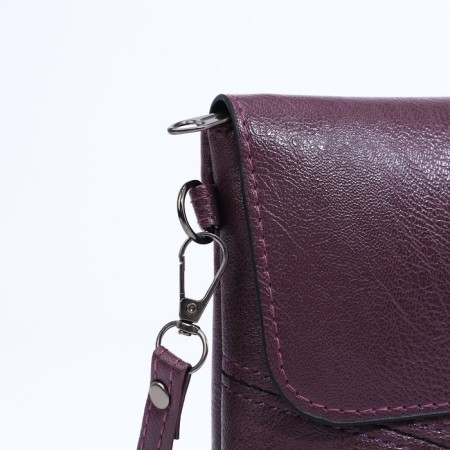Magneta bag, long belt, purple color-5