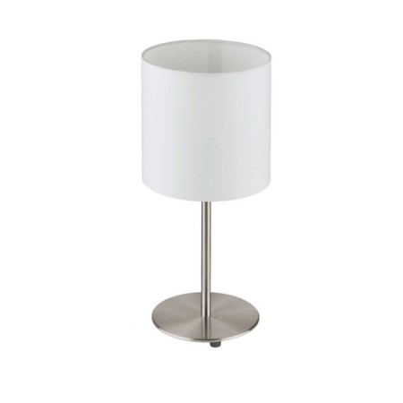 Passteri 1x60W table lamp E27, Nickel, white 18x18x40 cm