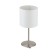 Passteri 1x60W table lamp E27, Nickel, white 18x18x40 cm