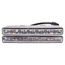 Daily running lights, SkyWay 12 V, 6 diodes, 6 W, 180x45x23 mm, 2 pcs, SHDX-D029, S08501008