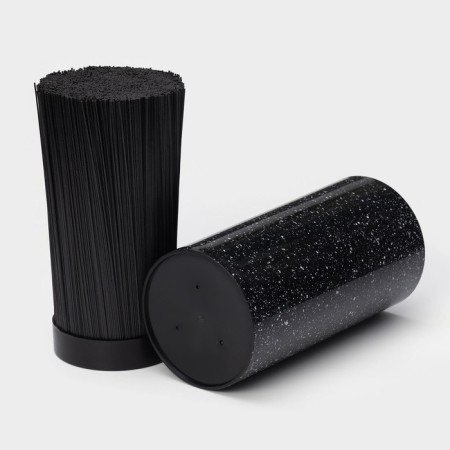 Knives stand with filler "Black granite", 22 × 11 cm, black color-4