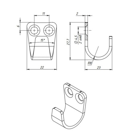Hook-lick No. 1, zinc coating-4