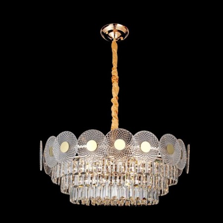 Crystal chandelier Gerhort G21145/16GD+CL, 16x40W, E14, 100x75x75 cm, gold color