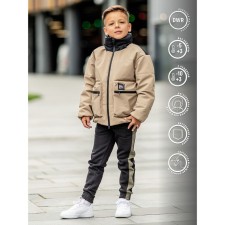 Boy jacket, height 140 cm, Latte color